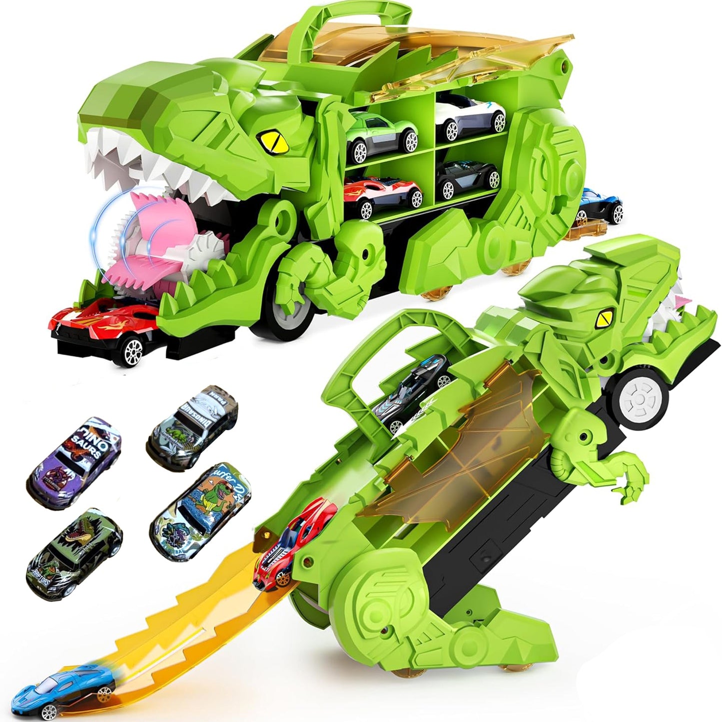 Dino Adventure Truck Slide with Cars