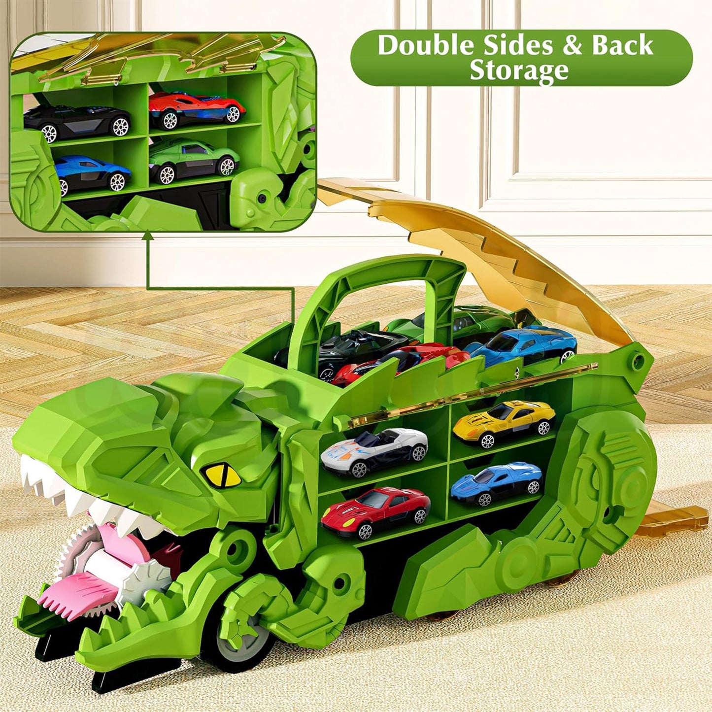 Dino Adventure Truck Slide with Cars