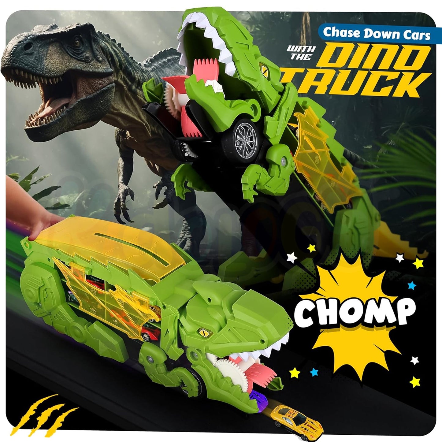 Dino Adventure Truck Slide with Cars