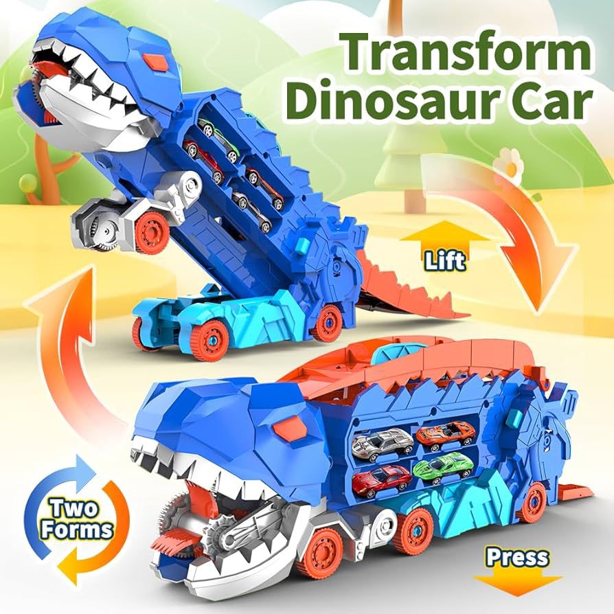 Dino Adventure Truck Slide with Cars