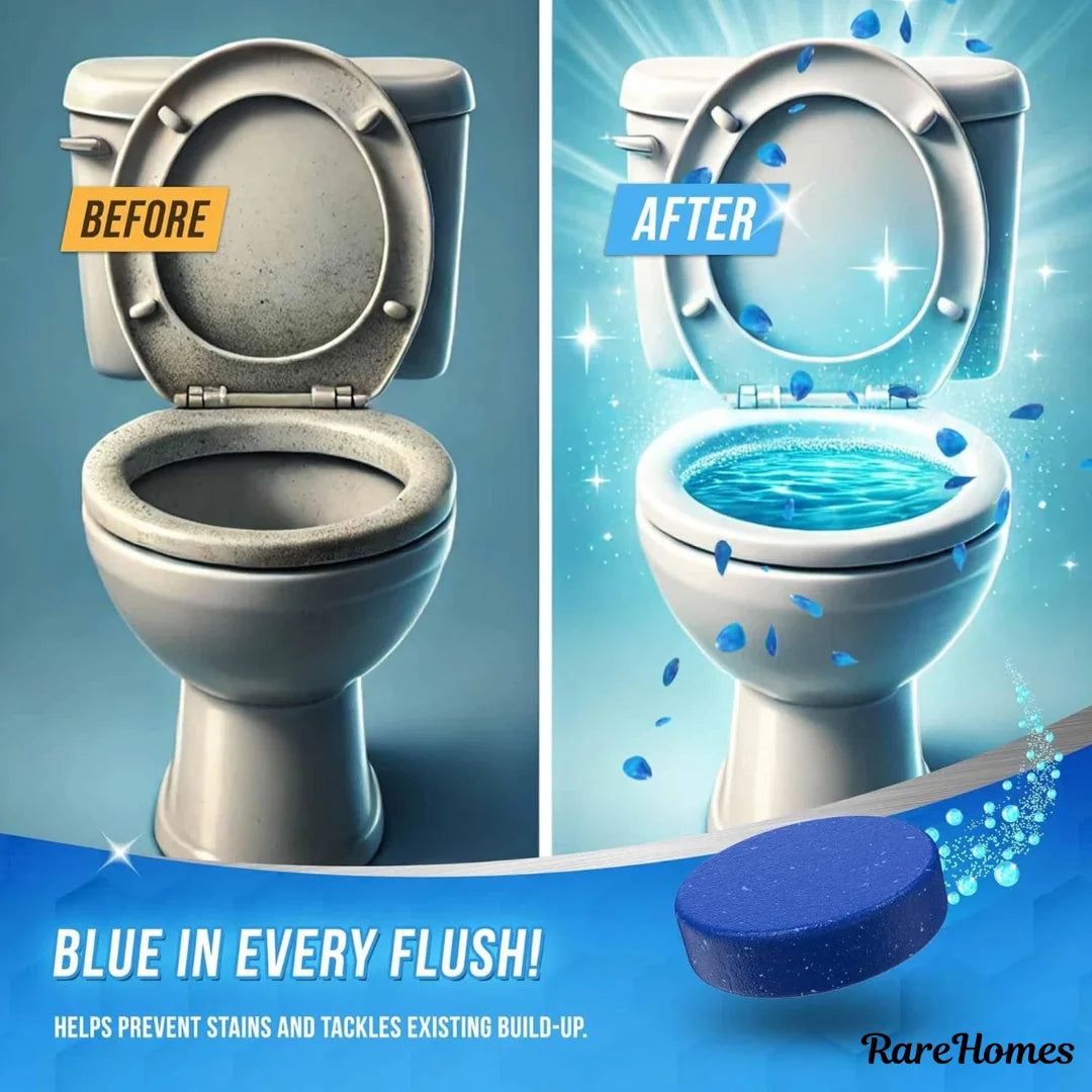 Blue Tablets Toilet Cleaning Solution